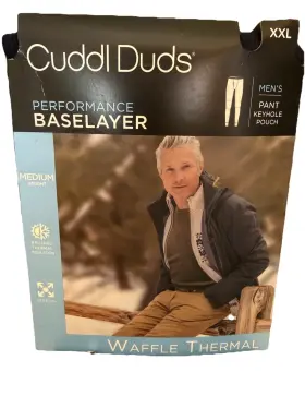 Cd8627882 Cuddl Duds Mens Performance Baselayer Waffle Thermal Pants Med Weight Xxl Indigo