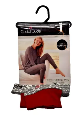 Cd9724732 Cuddl Duds Stretch Thermal Base Layer Legging With Pockets Size 1 X New Nwt