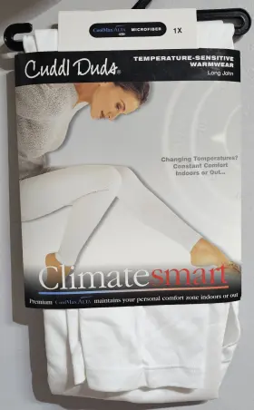 P47890 Cuddl Duds Womens Climatesmart Thermal Wicking Warm Layers Long John White 1x