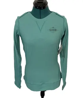 Dakine 610934076103 Womens Scarlet Crew Shirt Mid Weight Base Layer Top Medium Lagoon New