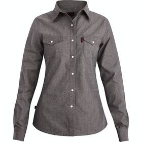 Dakine 610934790603 Izarra Midweight Base Layer Button-up Flannel Shirt Womens Medium Grey