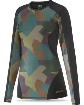 Dakine 610934882513 Womens Coco Crew Lightweight Base Layer Shirt Medium Patchwork Camo New
