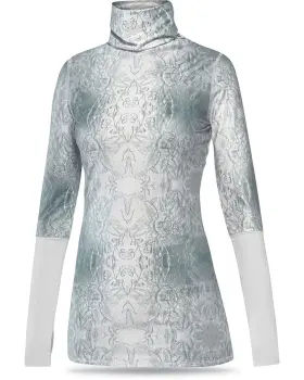 Dakine 610934882674 Womens Coco Turtleneck Base Layer Shirt Medium Frozen Flowers L/s New