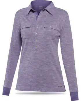 Dakine 610934883756 Eva Button Up L/s Base Layer Shirt Womens Medium Twilight Purple New