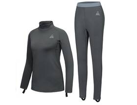 Dasawamedh Lda813gem05 Womens Fleece Thermal Underwear Set Lightweight Warm Base Layers Long Johns