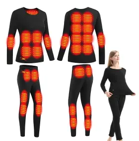 14587 Dimhlcdza Winter Men Women Heated Thermal Underwear Set Usb Constant Temperature 28 Zon