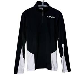 Dna D9-0528 Descente Top Base Layer Quarter Zip Womens Med Black White Winter Sports Ski