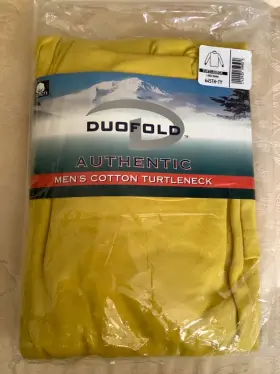 645tn-ty Duofold 043935199920 Mens Cotton Turtleneck Size Large Yellow Gold New Hunting Ski