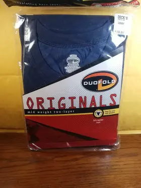 Duofold 043935399207 Originals Men S Midweight Two-layer Base Layer Top Size Large Nwt