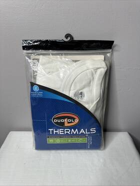 Duofold 043935404017 Thermal Top New Men S Lg White No Pants Moisture Control Mid Weight