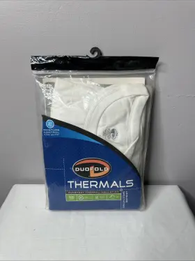 Duofold 043935404017 Thermal Top New Men S Lg White No Pants Moisture Control Mid Weight