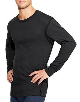 Duofold 043935435820 By Champion Thermals Mens Long-sleeve Base-layer Black Xl Shirt Kmw1