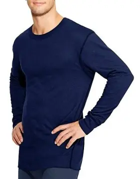 Duofold 043935435851 By Champion Originals Mens Crew Thermal Shirt Medium Navy Blue New