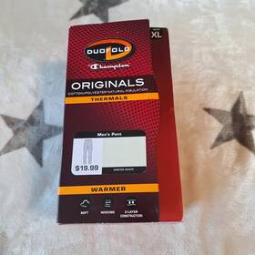 Duofold 043935436070 New Thermals By Champion Originals Mens Xl Pant Winter White Wicking