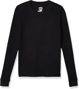 Duofold 043935436360 Youth Light Weight Double Layer Thermal Shirt Black M