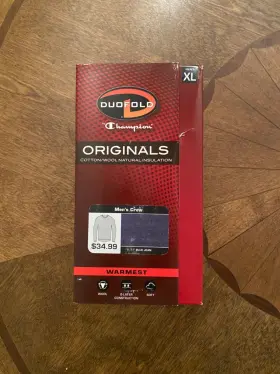 Duofold 043935436698 Nib Thermals - By Champion Originals Mens Crew Xl Blue Jean
