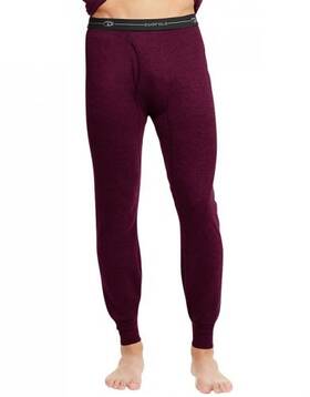 Duofold 078715620240 By Champion Thermal Pants Kmw2 Size Large Burgundy Red Nwt