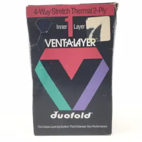 C01120bf Duofold 1992 Vent A Layer Unisex Large L Button Front Thermal Shirt Blue Usa