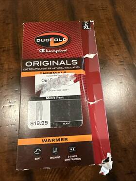 Duofold Kew2 Thermals Warmer Men S Black Kmw2 - Size 2xl