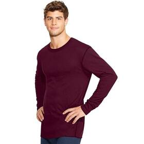 Duofold Kmw1-bordeaux Mens Thermal Wicking Crew Shirt Bordeaux Red Large Mid Weight