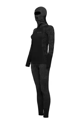 E4m 723518753748 Womens Thermal Long Johns Set With Ski Mask Gray Camo Cold Weather