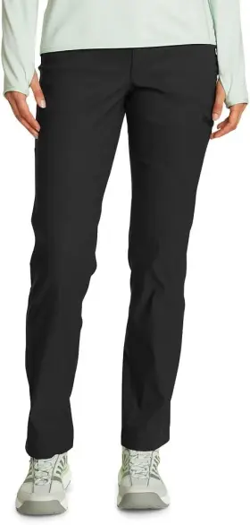 0087 Eddie Bauer Womens Rainier Pant 8 Black