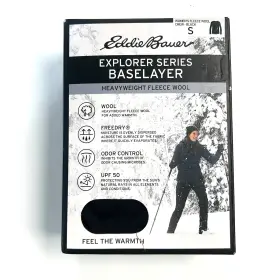 Eddie Bauer 721357463170 Explorer Series Heavyweight Fleece Baselayer Wool Crew-women Size S
