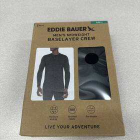 Eddie Bauer 760563350645 Mens Midweight Baselayer Crew Size Large