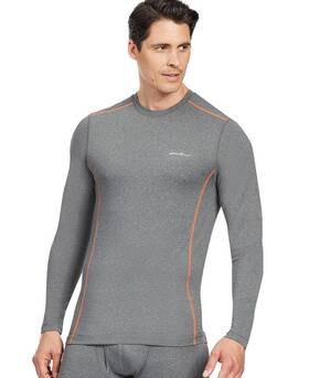 Eddie Bauer #9002 Mens Performance Lightweight Crew Baselayer Top Charcol Grey Medium