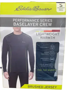 Xeb7014 Eddie Bauer Size S-mens Performance Series Baselayer Crew Top