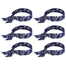 Ergodyne 12614 Chill Its 6700 Cooling Bandana 6 Count Pack Of 1 Navy Western