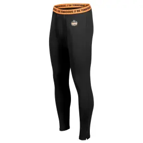 40833 Ergodyne Mens Standard Lightweight Base Layer Pants Black Medium