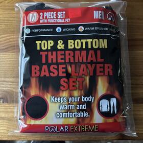 Extreme 081091587663 Medium Men S Top And Bottom Thermal Base Layer Set By Polar