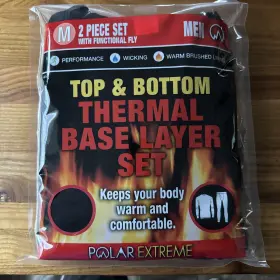 Extreme 081091587663 Medium Men S Top And Bottom Thermal Base Layer Set By Polar