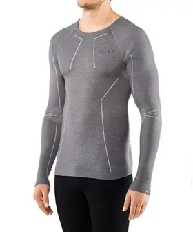 Falke 043874178242 Mens Wool Tech. Longsleeved Base Layer Top Thermal Breathable Quick Dry 1