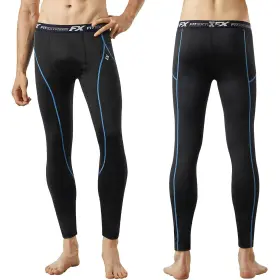 Lysb017sjkay6-sprtseqip Fitextreme Maxheat Mens Thermal Underwear Pants Long Johns Bottom With Fleece Lined Black M