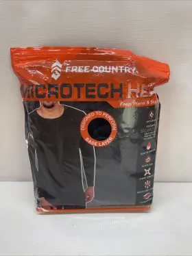 Free Country 194777133716 Mens Microtech Heat Base Layer Top 2 Pk Large Open Pack Msrp 60
