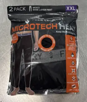 Free Country 194777197749 Microtech Heat Base Layer Pant 2 Pack - Xxl