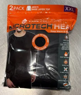 Free Country 194777197794 Microtech Heat Base Layer Top 2 Pack - Xxl