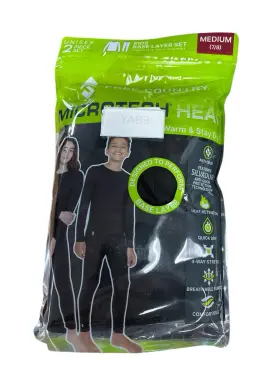 Free Country 194777202405 Unisex Microtech Heat Kids Base Layer Set M Medium 2 Pc