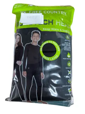 Free Country 194777202429 Microtech Heat Xl X-large Kids Unisex Base Layer