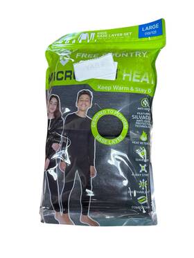 Free Country 194777202467 Kids Unisex Large L Base Layer Set Microtech Heat