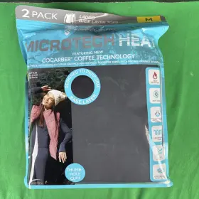 Free Country 194777321632 2 Pack Medium Ladies Base Layer Top Black Shirt Microtech Heat