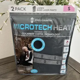 Free Country 194777321694 Women S Microtech Heat Base Layer Pants 2 Pack Size 60