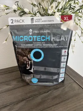 Free Country 194777321724 Women S Microtech Heat Base Layer Pants 2 Pack Size Xl 60