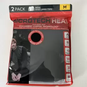 Free Country 194777321755 New Mens 2 Pack Microtech Heat Base Layer Top Size M Retails 60