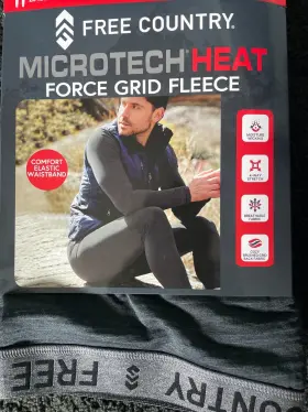 Free Country 194777586994 Microtech Mens Xxl Heat Force Grid Fleece 4 Way Stretch Pants New