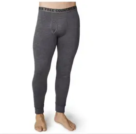 Free Country 194777587366 Pant Base Layer Gray Grid Fleece Wicking Stretch Cozy Mens M By