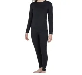 Free Country 194777589148 Long Underwear Black 2-piece Base Layer Set Kids S 5/6 By