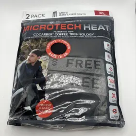 B09s34dbmf Free Country Microtech Heat Base Layer Pant 2 Pack Thermal Mens Size Xl Black